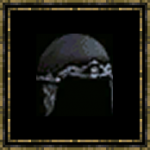 Capuchon en cuir noir